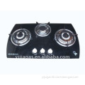 Built-in gas hob with glass panel